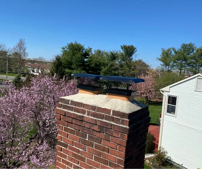 Chimney cap replacement project completed in New Jersey during spring season