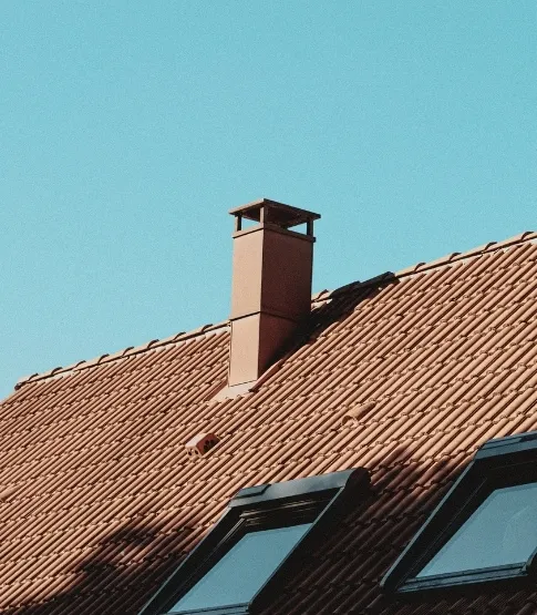 chimney-flashing-repair-nj Chimney flashing repair being done on a New Jersey home